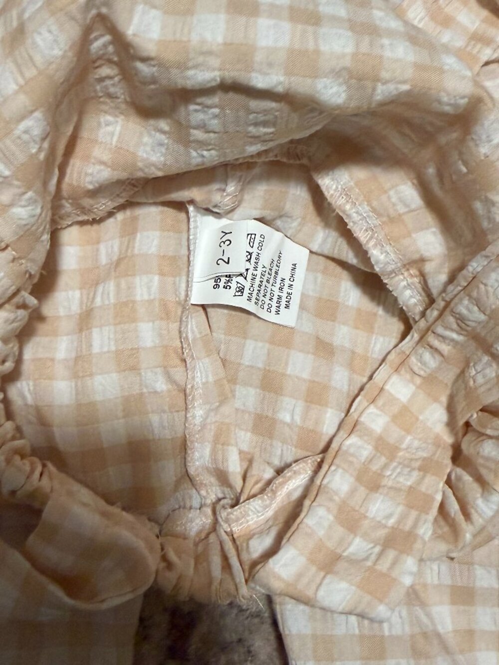 “He Is Risen” Gingham Bell Bottom Romper Toddler - Picture 6 of 6